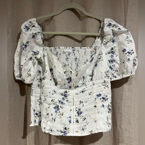 Reformation Linen Floral Top